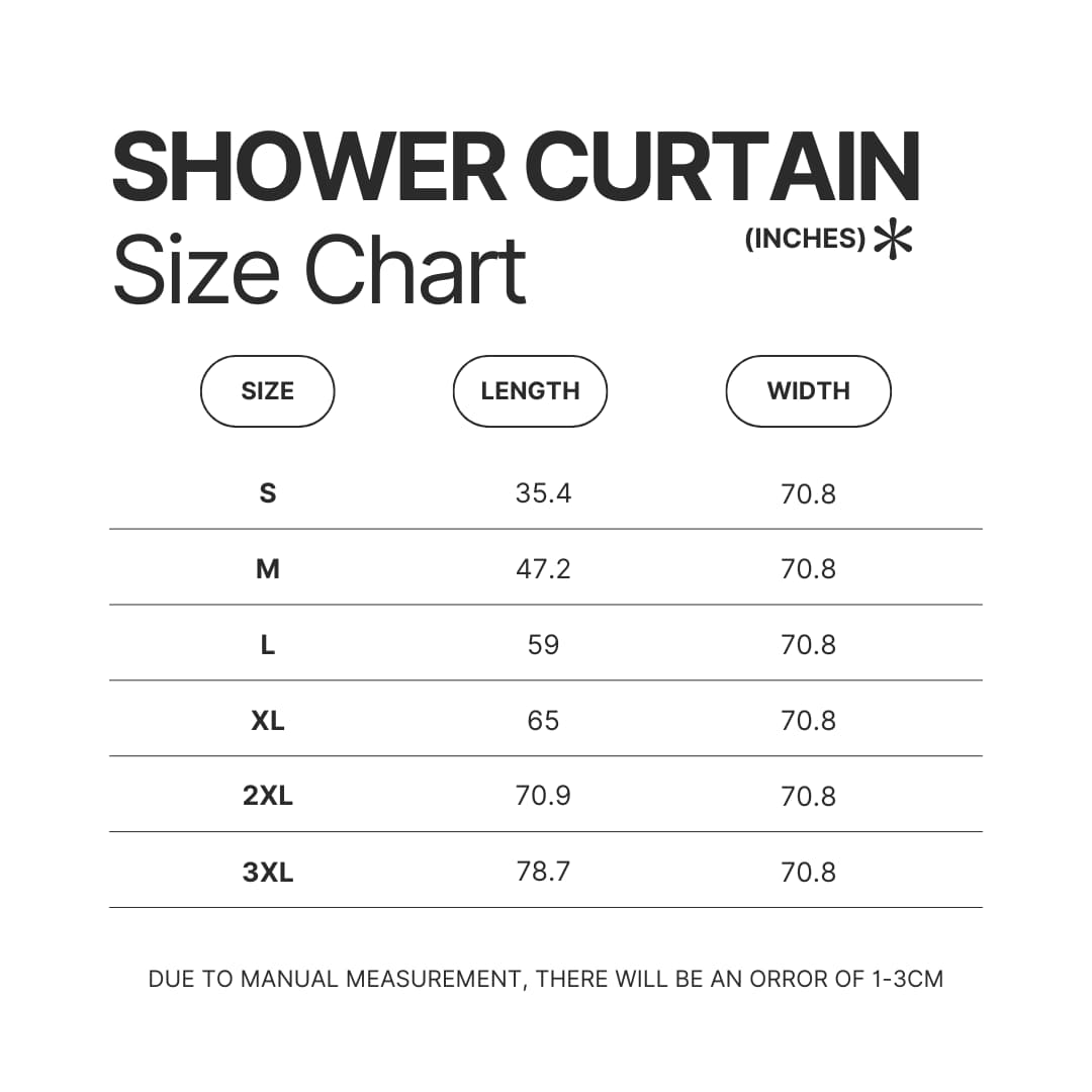 Shower Curtain Size Chart - Stevie Nicks Shop